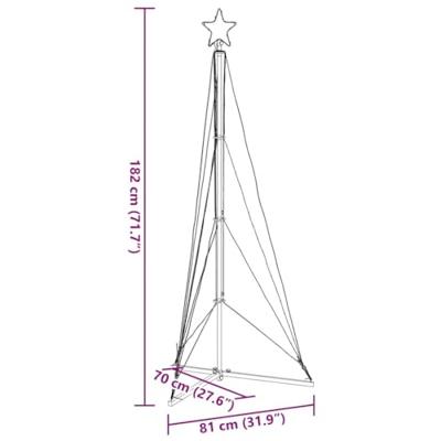 VidaXL Led-kerstboom 363 leds koud wit 182 cm