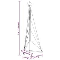 VidaXL Led-kerstboom 363 leds koud wit 182 cm - thumbnail
