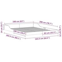 Bedframe Wasbruin 160 x 200 cm Massief grenenhout - thumbnail
