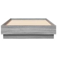 Bedframe met LED-verlichting grijs sonoma eikenkleur 75x190 cm - thumbnail