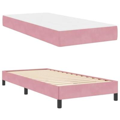 Boxspringbed met matras met matras Roze 90 x 200 cm Fluweel