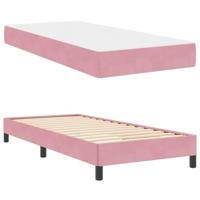 Boxspringbed met matras met matras Roze 90 x 200 cm Fluweel - thumbnail