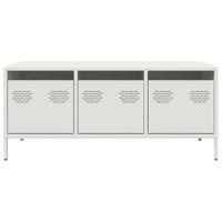 Salontafel 101,5x50x43,5 cm koudgewalst staal wit - thumbnail