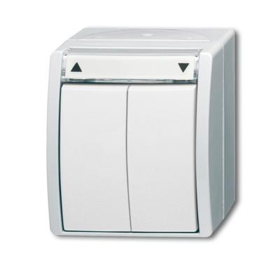 ABB 2CKA001085A1625 Schakelaar IP44 Zuiver wit (RAL 9010), Wit