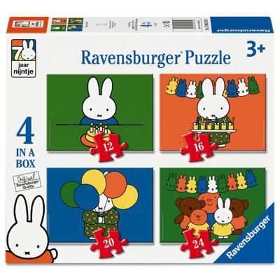 Ravensburger nijntje 70 jaar 4-in-1 puzzelset - 12 + 16 + 20 + 24 stukjes