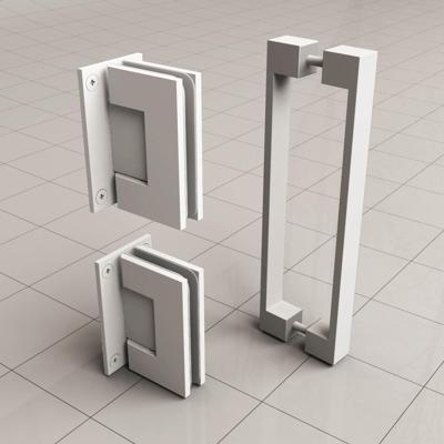 Scharnierset En Greep tbv Profielloze Nisdeur BWS Miley Mat Wit