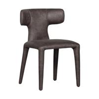 WOOOD Eetkamerstoel 'Permit' Lederlook, kleur Antraciet - thumbnail