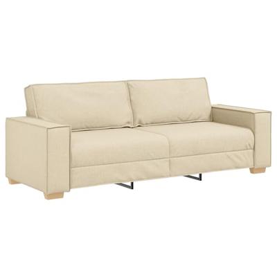 Bankstel met kussen 3 pcs Crème 220 x 78 x 84 cm Stof