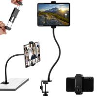 MOJOGEAR Premium flexibele telefoon- en tablethouder met tafelklem - Metaal - thumbnail