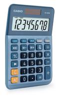 Casio MS-88EM Bureaurekenmachine Blauw Aantal displayposities: 8 werkt op zonne-energie (l x b) 101 mm x 149 mm - thumbnail