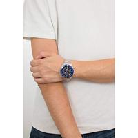 Casio EFR-552D-1A2VUEF Horloge Chronograaf (l x b x h) 53 x 47 x 12.3 mm Zilver-blauw Materiaal (behuizing): RVS Materiaal (armband): RVS - thumbnail