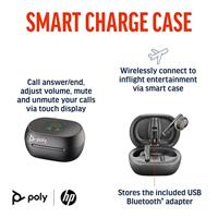 In-ear Bluetooth Hoofdtelefoon Poly Voyager Free 60+ UC Zwart - thumbnail