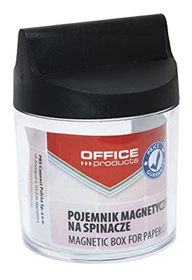 OFFICE products papierklemhouder, zonder clips, rond, magnetisch, transparant