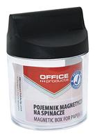 OFFICE products papierklemhouder, zonder clips, rond, magnetisch, transparant - thumbnail