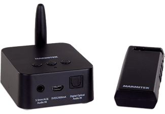 Draadloze Digitale Audio Verbinding - Marmitek Audio Anywhere 725 - Draadloze overdracht van TV naar muziekinstallatie of hoofdtelefoon - Optisch/Optical (Toslink) en 3,5 mm jack plug aansluiting