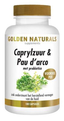 Golden Naturals Caprylzuur & Pau D&apos;Arco Formule Capsules