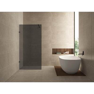 Wiesbaden Less Inloopdouche - 1000x2000x8mm - Nano Rookglas Glas - Mat Zwart