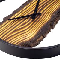 NeXtime NE-3263BR Forest Large Wandklok 45 cm Hout/Zwart - thumbnail
