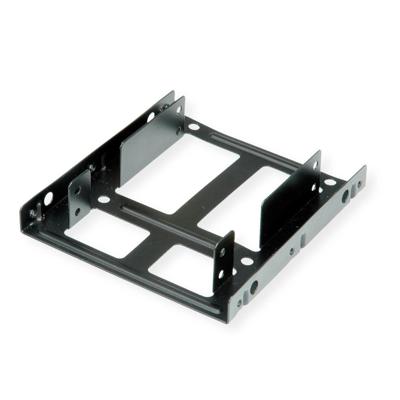 ROLINE montage adapter, 3,5 inch frame voor 2x 2,5 HDD/SSD, metaal, zwart