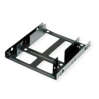 ROLINE montage adapter, 3,5 inch frame voor 2x 2,5 HDD/SSD, metaal, zwart - thumbnail
