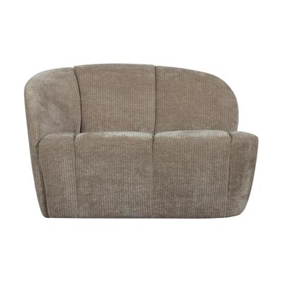 Woood Mojo 2-zits bankje links rib Donkerzand