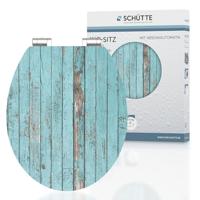 MDF High Gloss WC-bril BLUE WOOD met soft-close lange levensduur: extreem onbreekbaar en krasbestendig comfort en functie: geruisloos sluiten dankzij de automatische valrem eenvoudig schoon te m - thumbnail