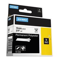 Labeltape DYMO IND RHINO 18765 Polyester Tapekleur: Wit Tekstkleur:Zwart 19 mm 5.5 m - thumbnail