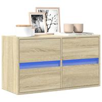 Tv-wandmeubel met LED-verlichting 180x31x45 cm sonoma eiken - thumbnail