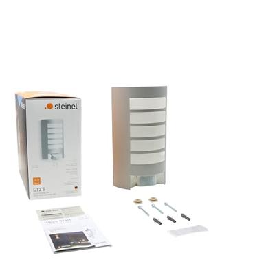 Steinel AUSSENLEUCHTE L 12 S SI 657918 Buitenlamp met bewegingsmelder (wand) LED E27 60 W Zilver - thumbnail