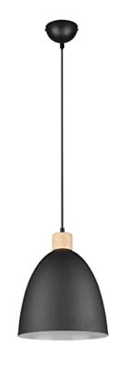 Trio HanglampJagger zwart met houtbruin - R30681032