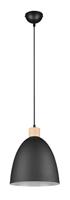 Trio HanglampJagger zwart met houtbruin - R30681032 - thumbnail