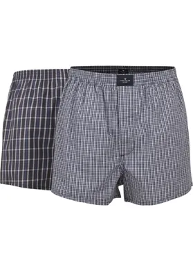 Tom Tailor 2-pak wijde heren boxershorts - Westside - 100% katoenen losse mannen boxershorts