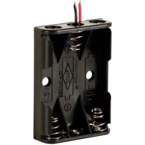 Velleman BH431A Batterijhouder Aantal cellen: 3 AAA (potlood) Kabel (l x b x h) 53 x 38 x 13 mm