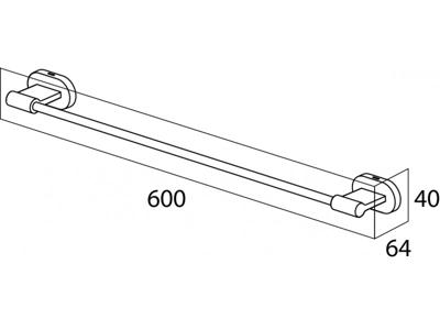 Tiger Lucca Handdoekrek Chroom 60x4x6.4cm 1303630346 Tiger Lucca Handdoekrek Chroom 60x4x6.4cm 1303630346