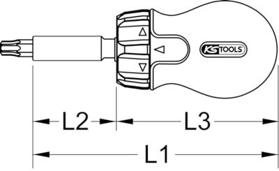 KS Tools 159.2025 Ratelschroevendraaier 1/4