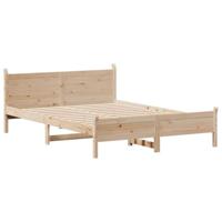 Bedframe zonder matras massief grenenhout 160x200 cm - thumbnail