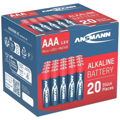 Ansmann alkaline batterij micro aaa / lr03 20 pcs. box