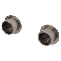 Wandbeslag gordijnroede - gun metal - Ø28mm - S/2 (2016380) - thumbnail