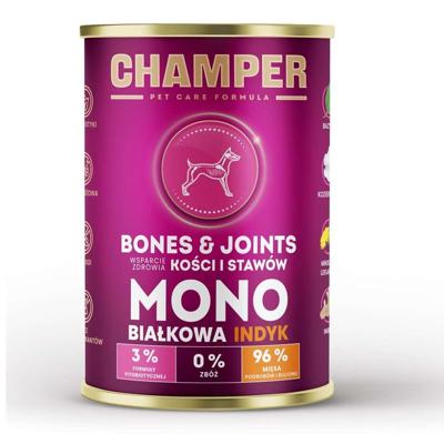 CHAMPER Bones & Joints Turkey - natvoer voor honden - 400g