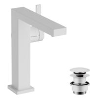 Hansgrohe Tecturis E ééngreeps wastafelkraan 150 Fine CoolStart met afvoerplug, mat wit - thumbnail