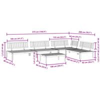 5-delige Loungeset pallet massief acaciahout - thumbnail