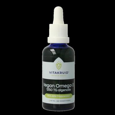 Vitakruid Vegan Omega 3 Algenolie 1250 Tryglyceriden 500 DHA