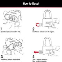 Masterlock 51mm - zinc body with brass finish - 25mm hardened steel shackle, 8mm - 175EURD - thumbnail