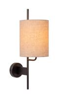 Lucide MAGIC - Wandlamp - 1xE27 - Met USB oplaadpunt - Zwart - thumbnail