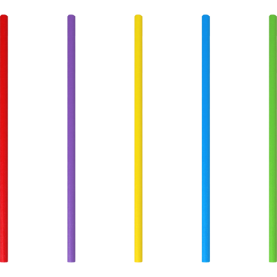 Depa Rietje | drinkrietje | papier | 200mm | Ø6mm | dispenserdoos | assorti | 3000 stuks