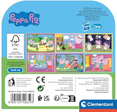 Clementoni blokpuzzel peppa pig, 6st. - thumbnail