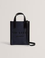 Ted Baker Paulii Faux Raffia Mini Icon Bag-Navy - thumbnail