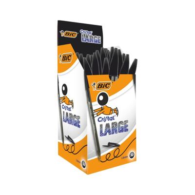 50x Bic Cristal Large balpen zwart