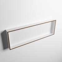 MONDIAZ EASY Nis 89,5x29,5cm in solid surface kleur Rust | Talc. 1 vak geschikt voor in- of opbouw - thumbnail