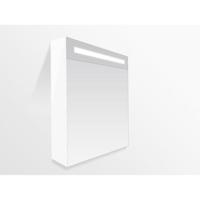 Brauer Promise Deluxe Spiegelkast - 60 cm - met Directe Verlichting - 1 Linksdraaiende Dubbelzijdige Spiegeldeur - Hoogglans Wit - thumbnail